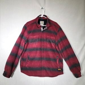 Voyager Mens Red And Black Lined Sherpa Thick  Size Large